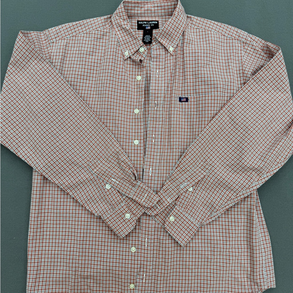 Ralph Lauren Vintage Men's Button-Down Checkered Shirt
